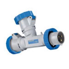Multieloszt 2 vgponttal 16A,5p,400V aljzat IP67